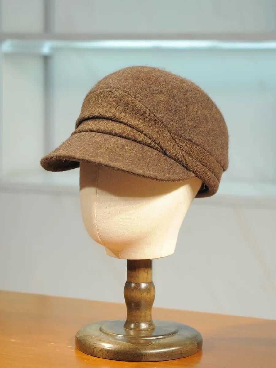 Handmade Wool Newsboy Cap - Vintage Style Baker Boy Hat - Style 10