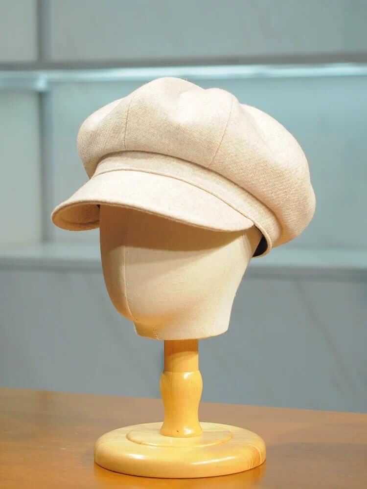 Handmade Wool Newsboy Cap - Vintage Style Baker Boy Hat - Style 10