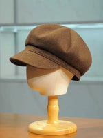 Handmade Wool Newsboy Cap - Vintage Style Baker Boy Hat - Detail View