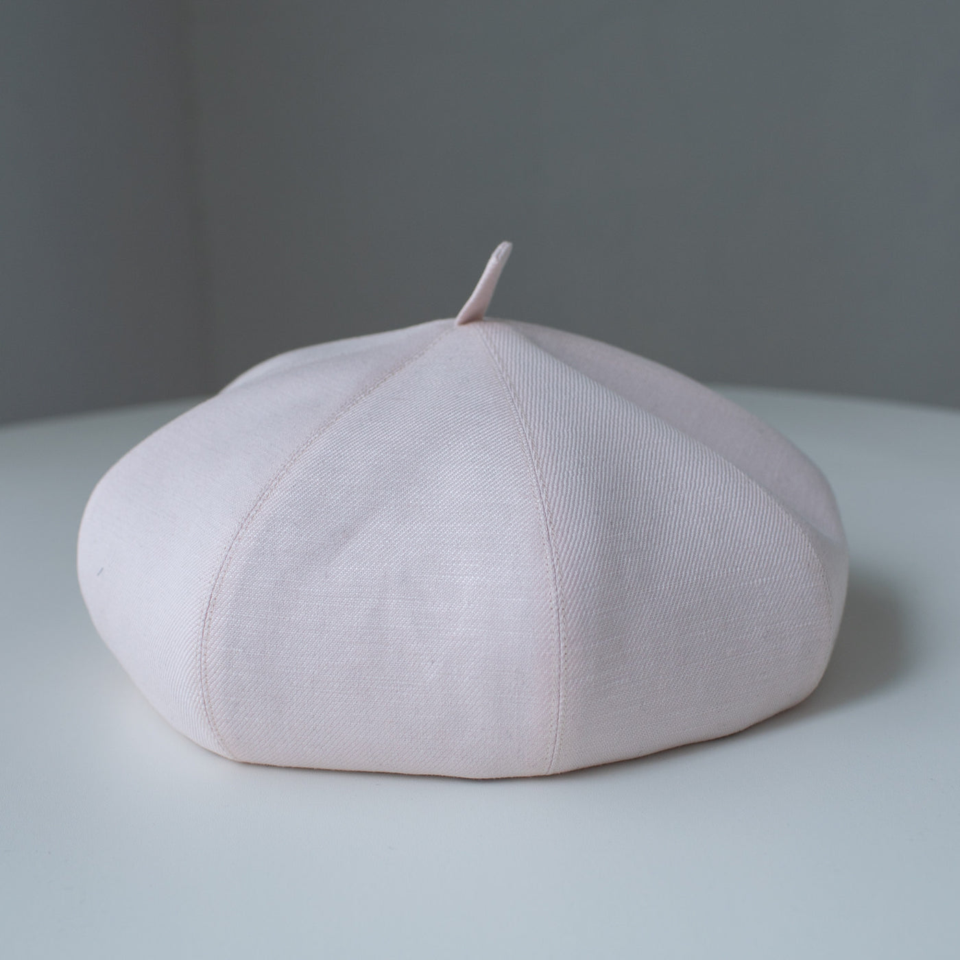 Oversized linen French beret for women – Lilac