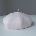 Oversized linen French beret for women – Lilac