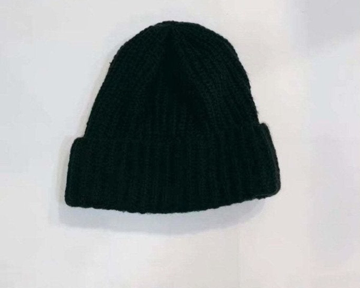 Oversized Slouchy Mohair Beanie in Black — MsPineappleCrafts
