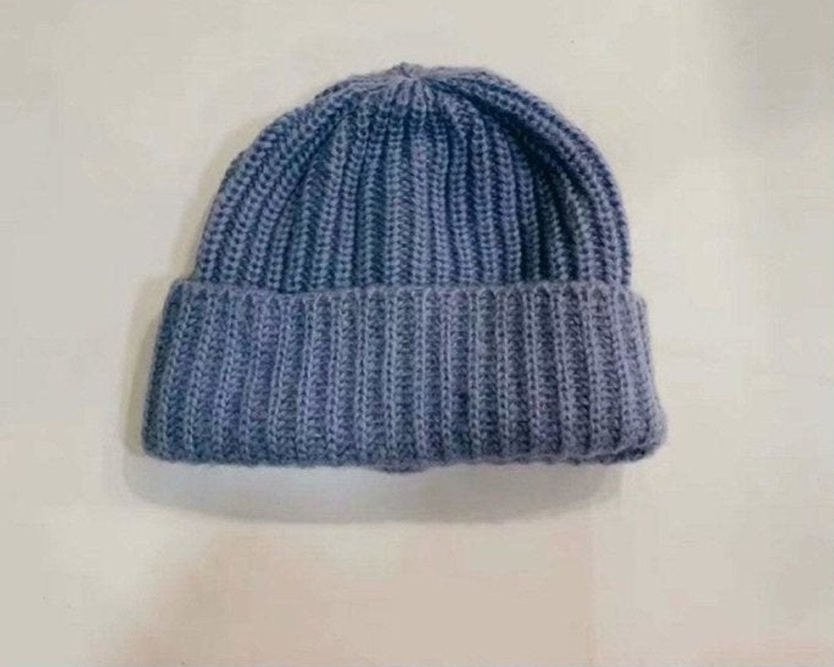 Oversized Slouchy Mohair Beanie in Blue — MsPineappleCrafts