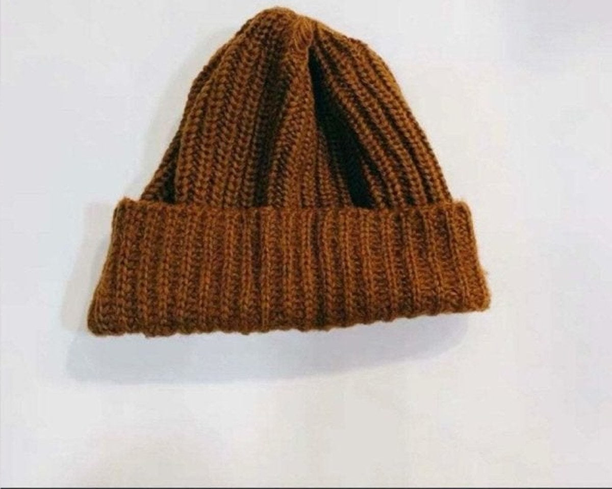 Oversized Slouchy Mohair Beanie in Brown — MsPineappleCrafts