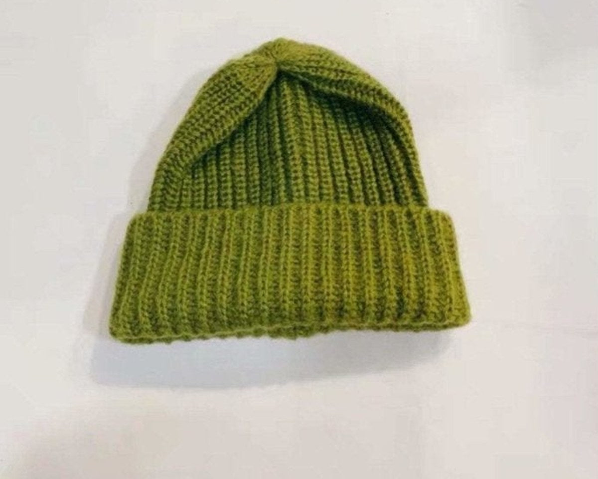 Oversized Slouchy Mohair Beanie in Green — MsPineappleCrafts