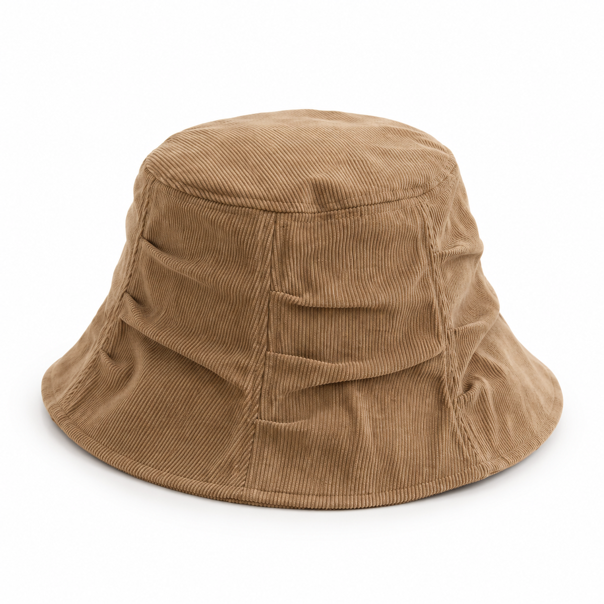 Pleated corduroy bucket hat - khaki product