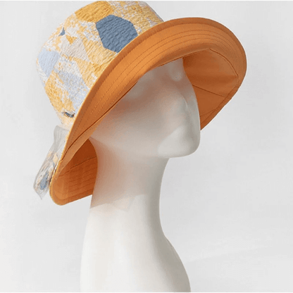 Reversible Wide Brim Summer Bucket Hat for Women.