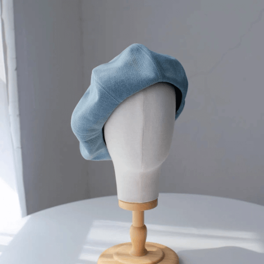 Oversize Denim Beret for Women.