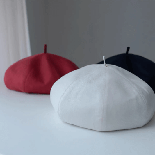 Oversized Spring Summer Unisex Linen Beret.