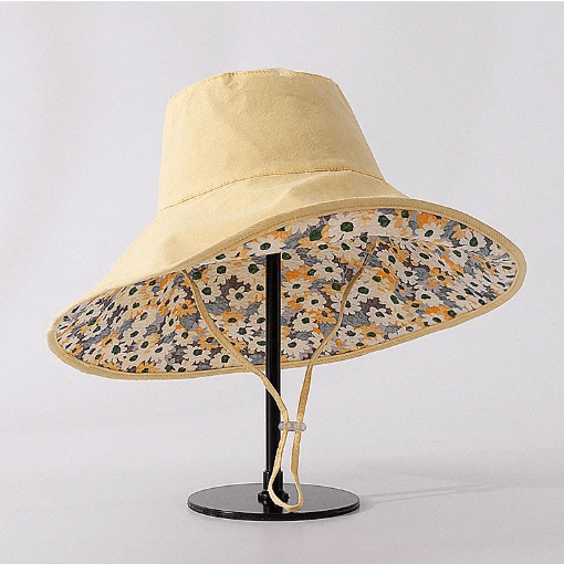 Reversible Wide Brim Bucket Hat.