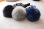 2 Way Knitted Beanie with Removable Pom Pom for Women.