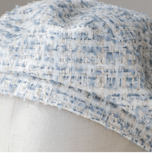 Handmade Tweed Fabric Beret for Women.