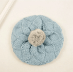 Slouchy Knitted Beret a hat with Pom Pom for Women/ Girl.