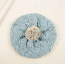 Load image into Gallery viewer, Slouchy Knitted Beret a hat with Pom Pom for Women/ Girl.