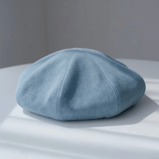 Oversize Denim Beret for Women.