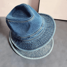 Load image into Gallery viewer, Denim Panama Hat.