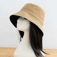 Load image into Gallery viewer, Reversible Two Way Pony Tail Bucket Hat.