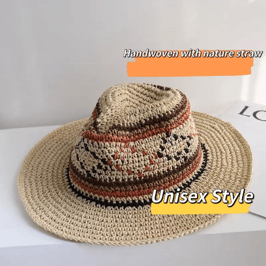 Fedora Panama Straw Hat for Women Men.
