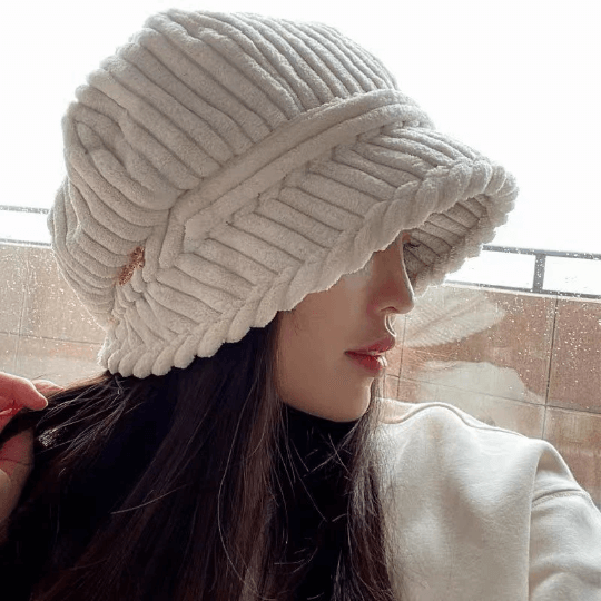 Winter Corduroy Bucket Hat for Women.