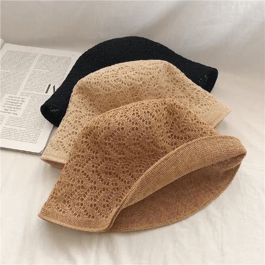 Reversible  Linen Foldable Bucket Hat.