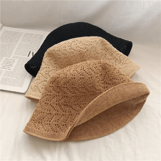 Reversible  Linen Foldable Bucket Hat.