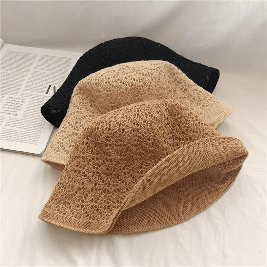 Reversible  Linen Foldable Bucket Hat.