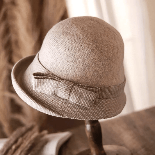 Wool Cloche Hat, Winter Hat for Women, Wool Bucket Hat for Women, Fall/Winter Hat for Girl, Elegant Hat for Women, Gift for her.