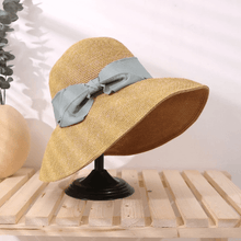 Load image into Gallery viewer, Straw Hat with Bow Tie.