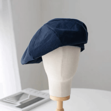 Load image into Gallery viewer, Extra Oversized Spring Summer Beret for Men/Women-- 100% Linen Beret Hat.