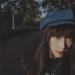 Denim Newsboy Cap for Women.