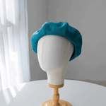 Oversized Linen Beret Hat for Women- Solid Colour.