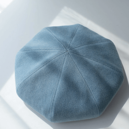 Oversize Denim Beret for Women.
