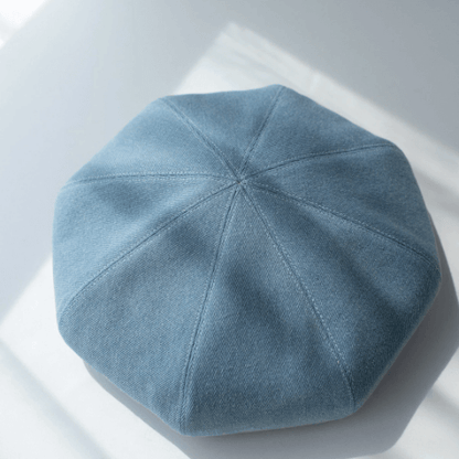 Oversize Denim Beret for Women.