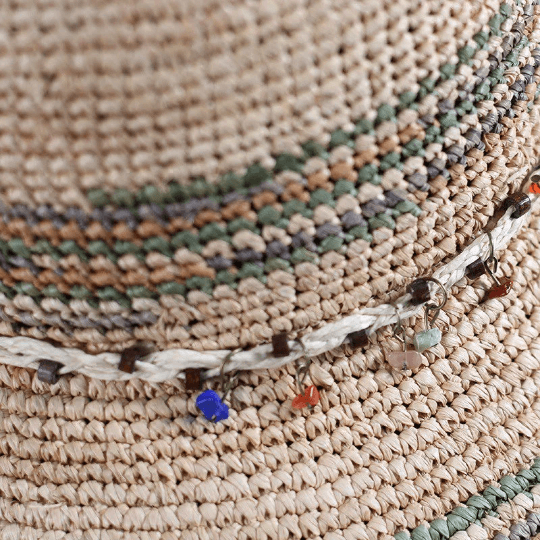Foldable Raffia Straw Hat for Women.