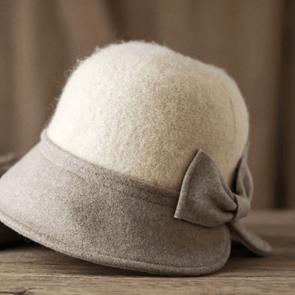 Women Wool Cloche Hat.