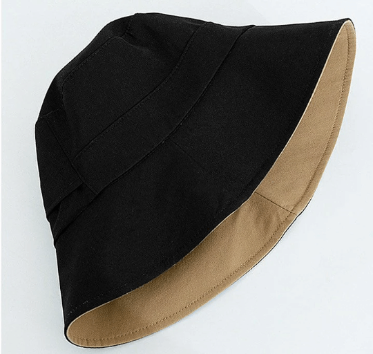 Reversible Two Way Pony Tail Bucket Hat.