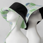 Reversible Wide Brim Summer Bucket Hat for Women.