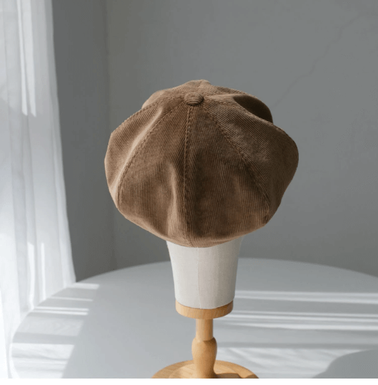 Custom Unisex Corduroy Newsboy Cap.