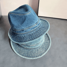 Load image into Gallery viewer, Denim Panama Hat.