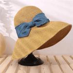 Straw Hat with Bow Tie.