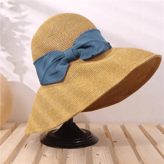 Straw Hat with Bow Tie.