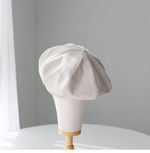 Oversized Linen Newsboy Hat.