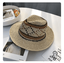 Load image into Gallery viewer, Fedora Panama Straw Hat for Women Men.