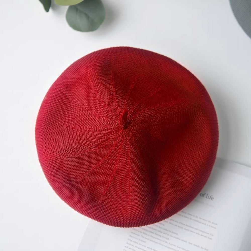 Summer Beret Hat Made with Breathable Material.