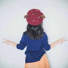 Load image into Gallery viewer, Antler Berets Hat for Women and Kid.