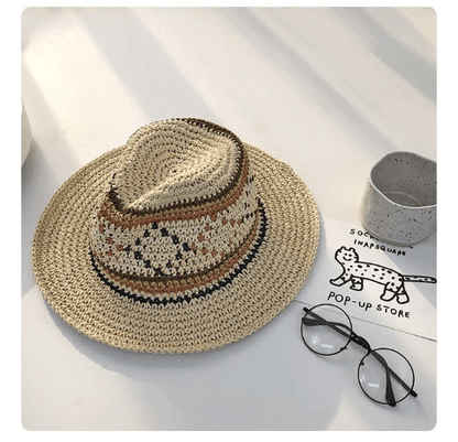 Fedora Panama Straw Hat for Women Men.