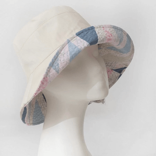 Reversible Wide Brim Summer Bucket Hat for Women.