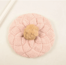 Load image into Gallery viewer, Slouchy Knitted Beret a hat with Pom Pom for Women/ Girl.