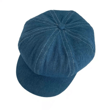 Load image into Gallery viewer, Denim Newsboy Cap for Women.
