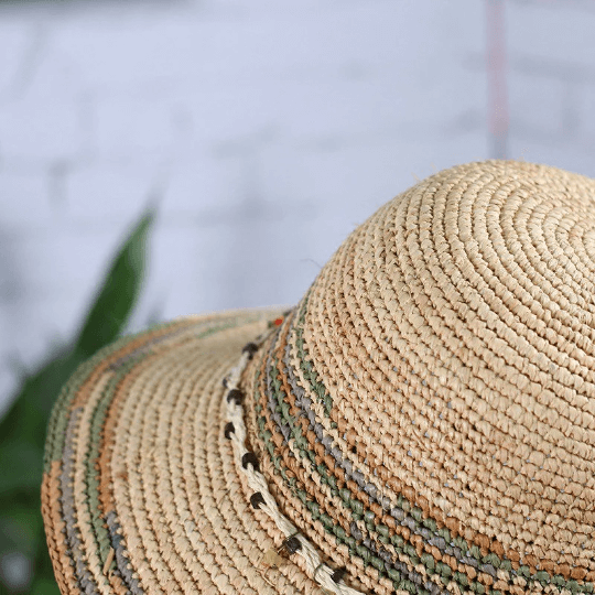 Foldable Raffia Straw Hat for Women.